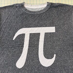 Gray T-Shirt with White Pi Symbol